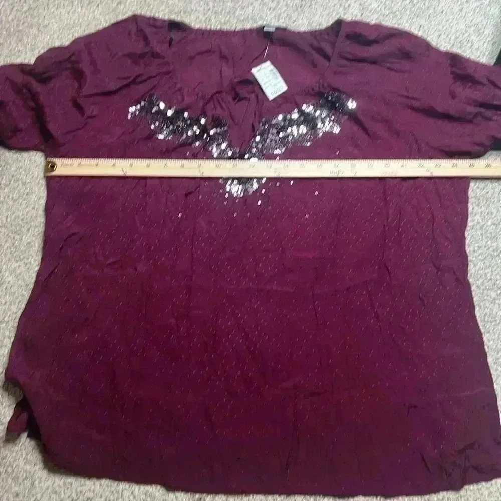 Burgundy blouse - Picture 4 of 4